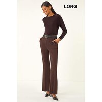 Long Bootcut Stretch Trousers Dark