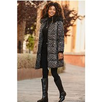 Animal Print Padded Coat