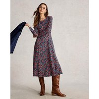 Madeline Jersey Dress Navy Multi