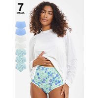 7 Pack Full Fit Brief Aqua Floral 8 10