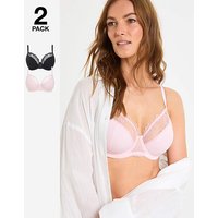 2 Pack Rosalie Full Cup Wired Bras Black Pink