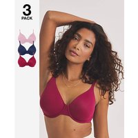 3 Pack Claire Micro Full Cup Wired Bras Multi