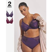 2 Pack Ella Full Cup Wired Bras FIG Cherry