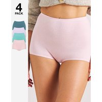 4 Pack Comfort Short Knickers Multi Coloured 8 10