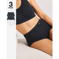 3 Pack Full Briefs Black White 28 30