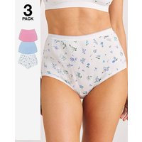 3 Pack Full Briefs Floral 8 10
