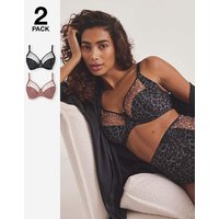 2 Pack Hannah Animal Full Cup Bra Animal Print