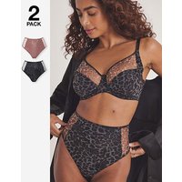2 Pack Hannah Animal Briefs Animal Print