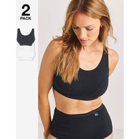 2 Pack Comfort Tops White Black 24 26