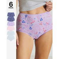 6 Pack Full Brief Knickers 12 14