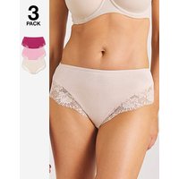 3 Pack Midi Brazilian Knickers Multi Coloured 12 14