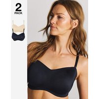 2 Pack Ways To Wear Multiway Bra Black Almond