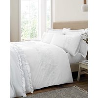 Embroidery Floral Duvet Cover Set KING