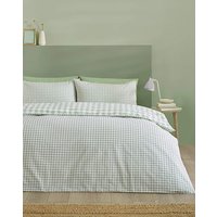 CL Bamford Gingham Check Duvet Set GRN KING