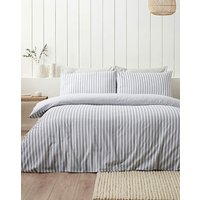 CL Brushed Stripe Duvet Cover Set SLVR KING