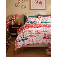 CK Christmas Nutcracker Scene Duvet Red Natural KING