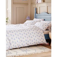 CK Ribbon Bows Duvet Set WHT BLU White Blue DOUBLE