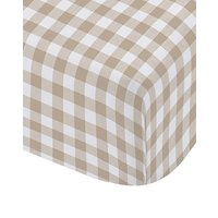 CL Gingham Check Fitted Sheet NTL KING