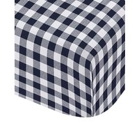 CL Gingham Check Fitted Sheet NVY KING