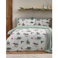 CL Brushed Christmas Dogs Duvet Set KING