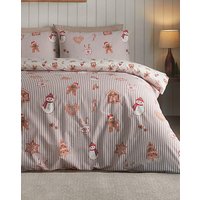 CL Xmas Gingerbread Stripe Duvet Set