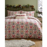 CL Xmas Nutcracker Bows Duvet Set KING
