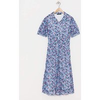 Pleated Shirt Dress Coloured Floral
