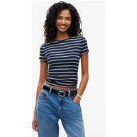 Slim Rib Tee Stripe