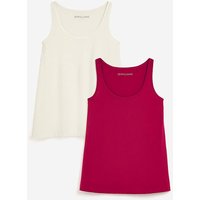 & Ivory 2 Pack Swing Vests Ivory JD Williams