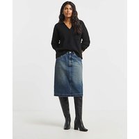 Vintage Wash Knee Skirt Vintage Wash