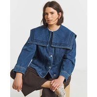 Sailor Collar Denim Jacket