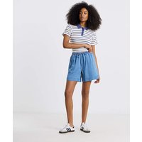 Light Blue Lyocell Denim Jogger Shorts Light Blue