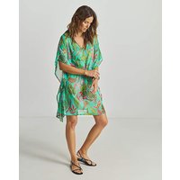 Embellished Kaftan Tropical Print 12 14