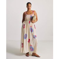 Dolce Vita Shirred Maxi Beach Dress Print