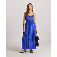 Mirror Trims Maxi Beach Dress
