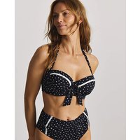 Halterneck Underwired Bikini Top Spot Print