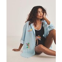 Embroidered Button Up Shirt 8 10