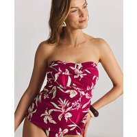 Value Bandeau Tankini Top Print JD Williams