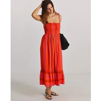 Jacquard Tie Strap Dress