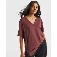 Oversized Slouchy V Neck T Shirt Washed