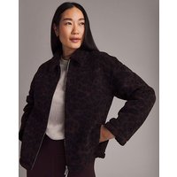 Collared Printed Fleece Dark