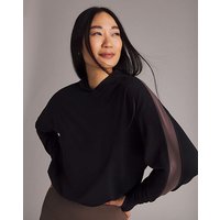 All Day Side Stripe Hoodie Black Beige