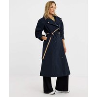 Waterproof Trench Coat Navy Blue