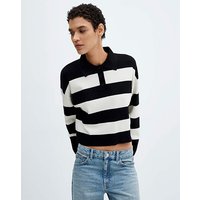 Striped Polo Neck Sweater Stripe