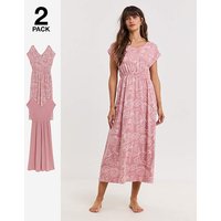 Shell Print Value 2 Pack Maxi Nighties Shell Print 12 14