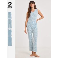 Print Value 2 Pack Pyjama Set Print JD Williams 8 10