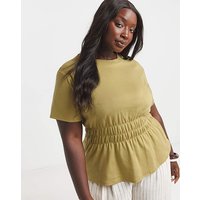 Shirred Waist T Shirt