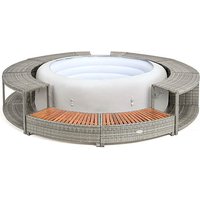 Z 200cm Rattan Hot Tub Surround Z
