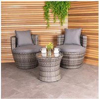 3 Piece Stacking Rattan Bistro Set