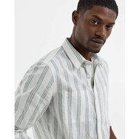 Men's Long Sleeve Double Pocket Stripe Shirt